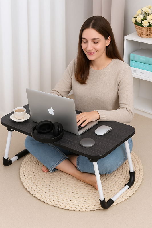 Smart Fold™ Laptop Table | Foldable Study & Bed Desk – Multipurpose & Portable