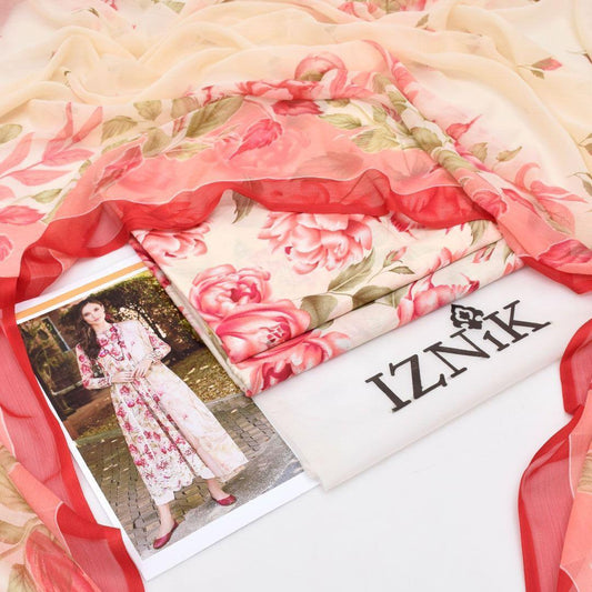 3 Pcs Women's Unstitched Printed Suit