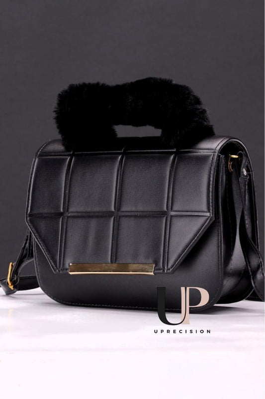 Chic Women's Leather Hand Bag Set - 5 Pcs in Blue