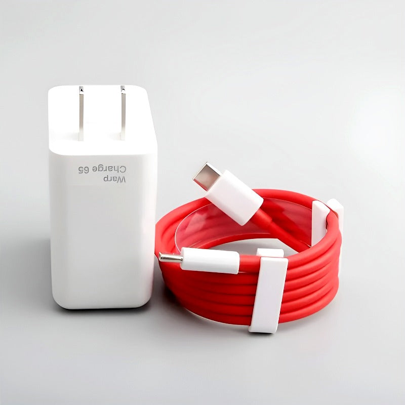 Oneplus 65w Warp Charge Power Adapter With Type-c To Type-c Fast Charging Cable