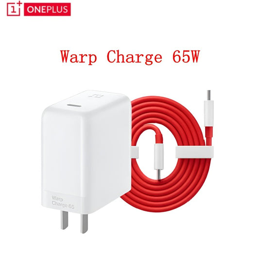 Oneplus 65w Warp Charge Power Adapter With Type-c To Type-c Fast Charging Cable