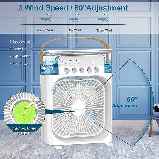 4 in 1 Personal Mini Cooling Fan with Water Mist Spray