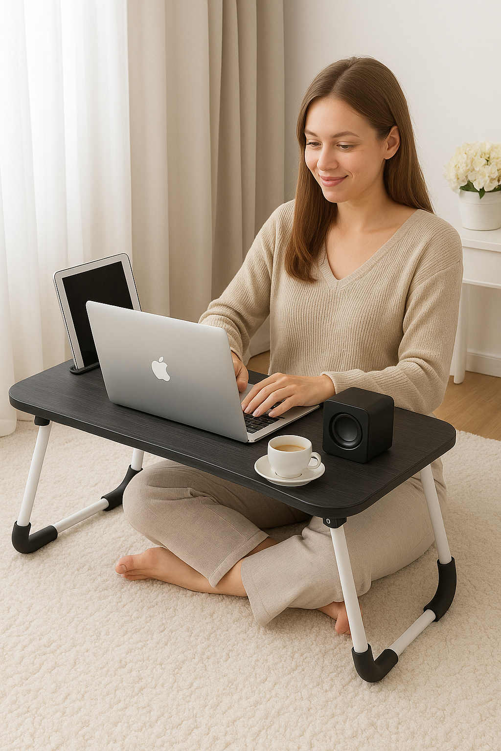 Smart Fold™ Laptop Table | Foldable Study & Bed Desk – Multipurpose & Portable