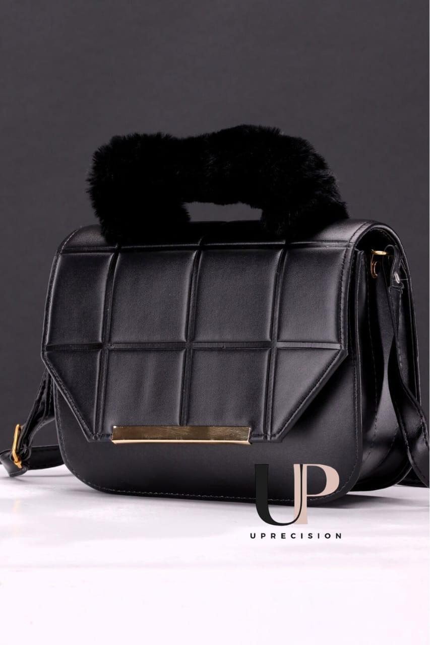 Chic Women's Leather Hand Bag Set - 5 Pcs in Blue
